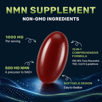 NMN Supplement Complex 1000mg, Opções, Gaennch