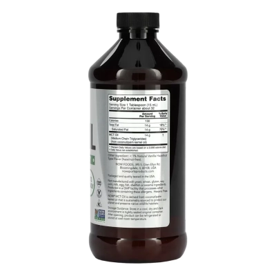 Óleo MCT, Sabores, 473 ml, Now