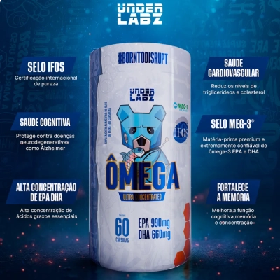 Ômega 3 Ifos Meg3 Epa 990mg Dha 660mg 100% Puro Under Labz