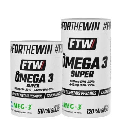 Ômega 3 Super, EPA 660mg DHA 440mg, Opções, Capsulas, FTW