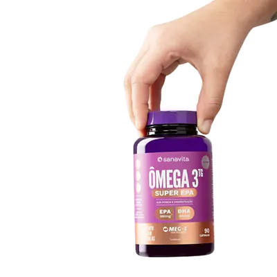 Ômega 3ᵀᴳ Super EPA, 90 Cápsulas - Sanavita