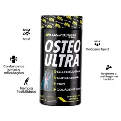 Osteo Ultra, Com Sultato de glucosamina, condroitina e MSM, 120 Cápsulas, Adaptogen