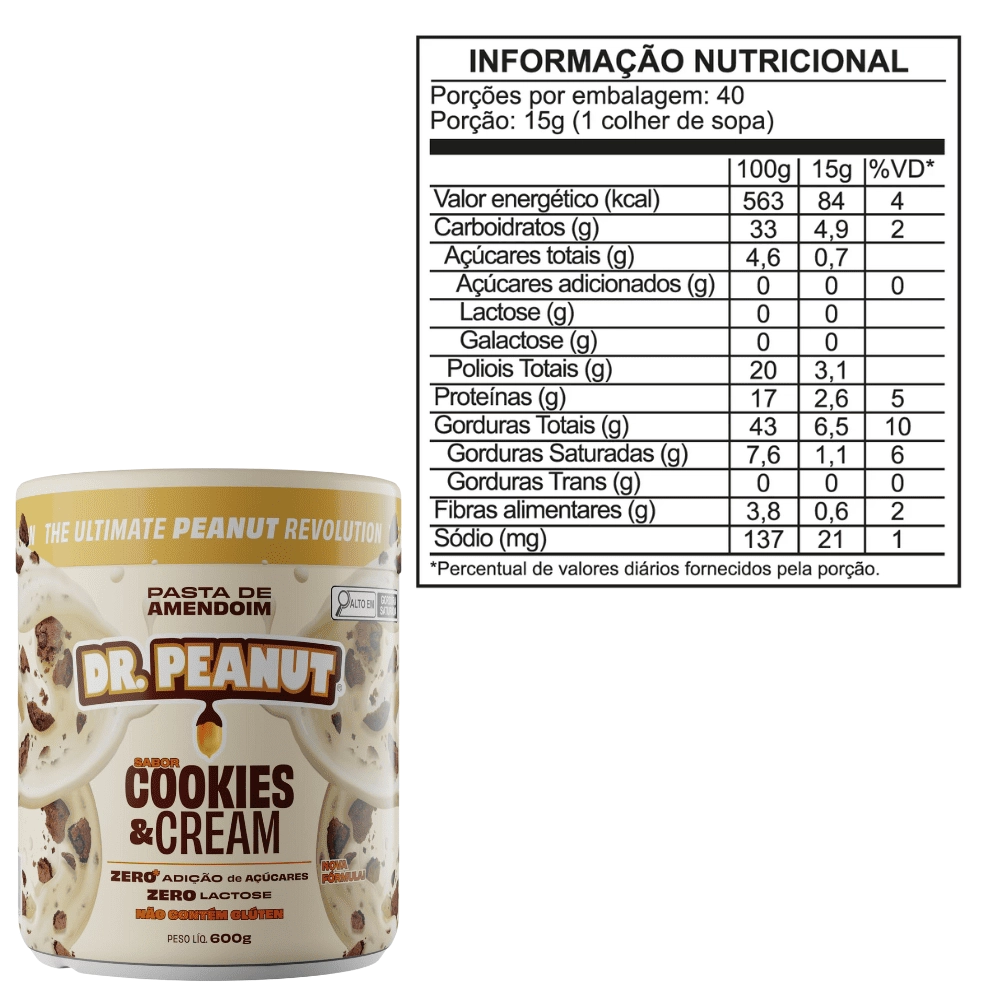 Pasta de amendoim sabores, 600g - Dr Peanut 