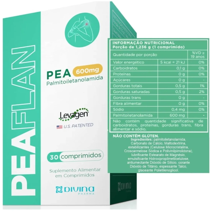Peaflan 600mg, 30 Comprimidos, Divina Pharma