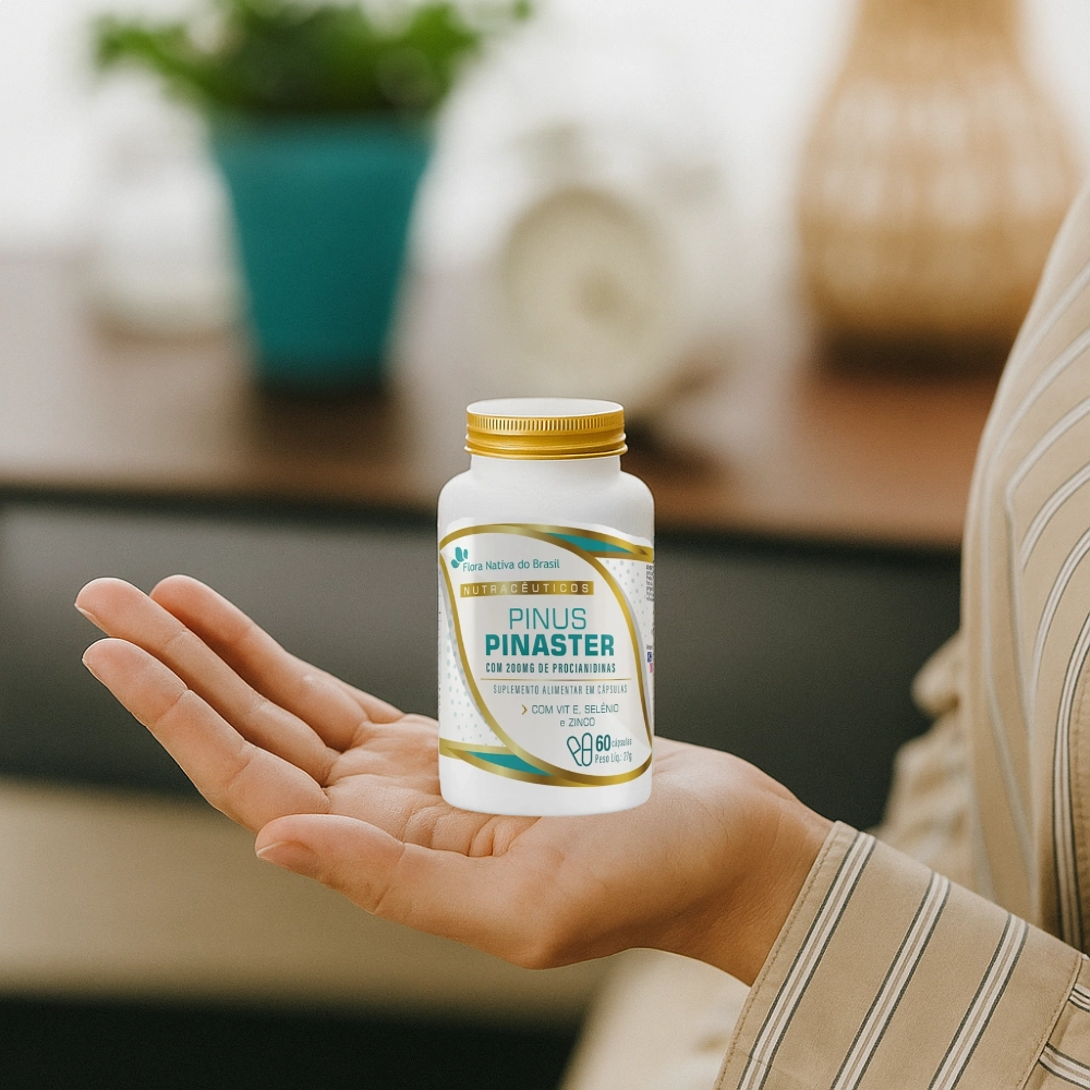  Pinus Pinaster + Vitamina E, Selênio e Zinco 60 cápsulas - Flora Nativa do Brasil