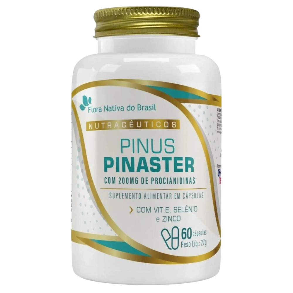  Pinus Pinaster + Vitamina E, Selênio e Zinco 60 cápsulas - Flora Nativa do Brasil