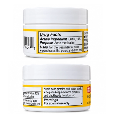 Pomada de Enxofre 10% Tratamento para Acne Travel Size, 6g, De La Cruz
