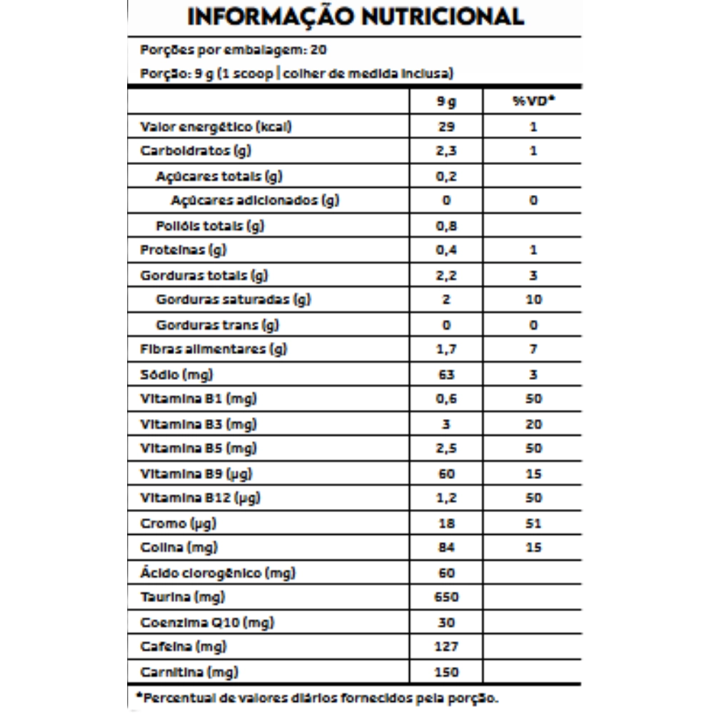 Power Coffee Suplemento de Cafeína Ativada Sabores, 180g-Puravida
