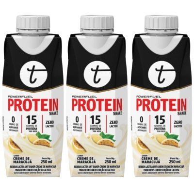 PowerFuel Whey Protein UHT – Proteína Pronta, Sem Lactose, 3 Unidades 250ml – Trustfuel