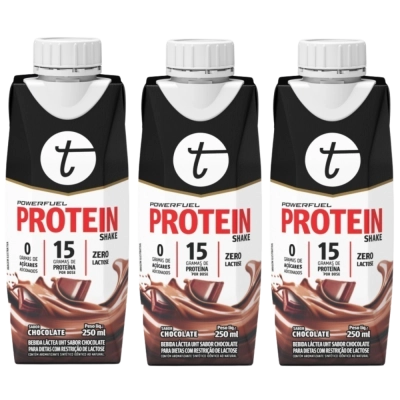 PowerFuel Whey Protein UHT – Proteína Pronta, Sem Lactose, 3 Unidades 250ml – Trustfuel