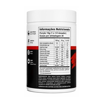 Pré Treino Bad Bull Hardcore, 300g Sabores, Bull Pharma