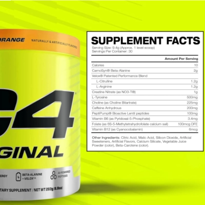 Pré Treino C4 Original, Sabor Laranja 273g, Cellucor 