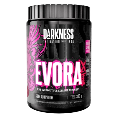 Pré-treino Com Dobro De Cafeína Évora XT Sabores, 300g - Darkness