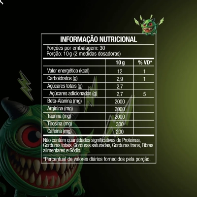 Pré Treino, Diabo Verde Pre-Workout, 150g Sabores, FTW