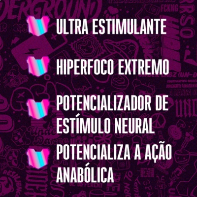 Pré-Treino Fckng Booster Ecstasy Energy, Sabores, 600g - Under Labz