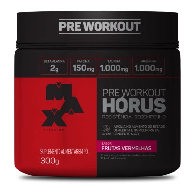 Pré Treino Horus, Sabores 300g - Max Titanium 