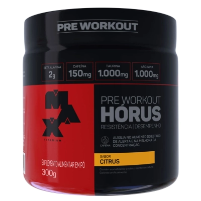 Pré Treino Horus, Sabores 300g - Max Titanium 