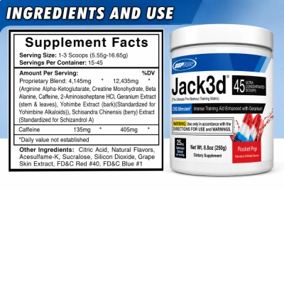 Pré-Treino Jack3d, 250g Sabor Watermelon, Hi-Tech Pharma