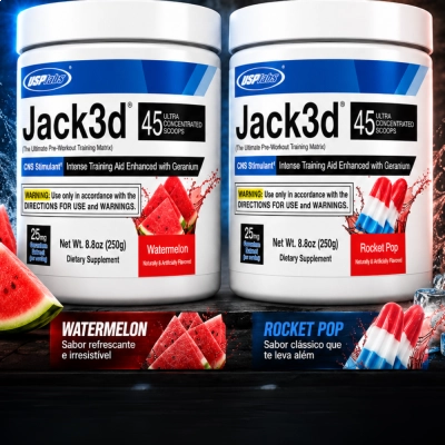 Pré-Treino Jack3d, 250g Sabor Watermelon, Hi-Tech Pharma