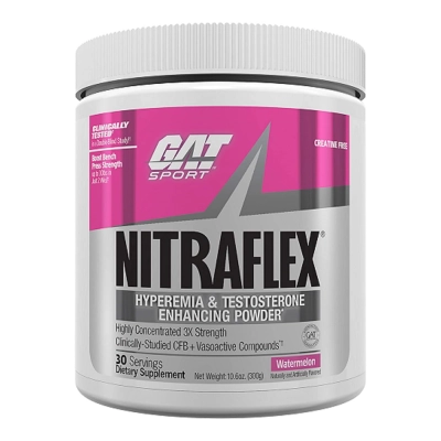 Pré-Treino Nitraflex, 300g Sabores, GAT Sport