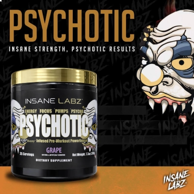 Pre Treino Psychotic Gold, Sabores, Insane Labz