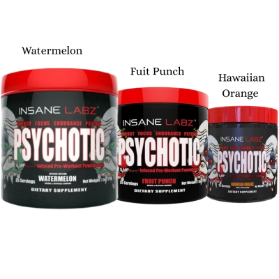Pre Treino Psychotic Red, Sabores, Insane Labz