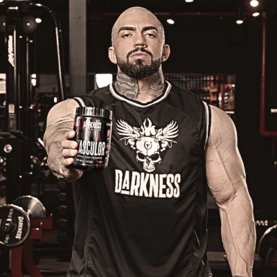 Pré Treino Vasculor Muscle Pump Volumizer Maça Verde, 300G - Darkness
