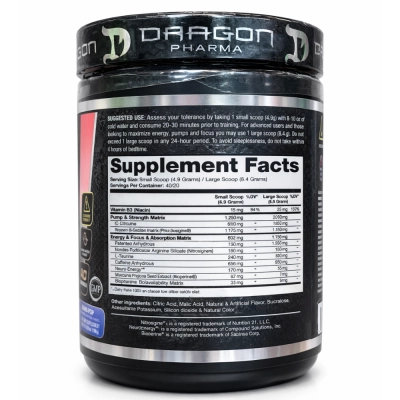 Pré-Treino Venom, 196g, Sabor Bomb Pop, Dragon Pharma