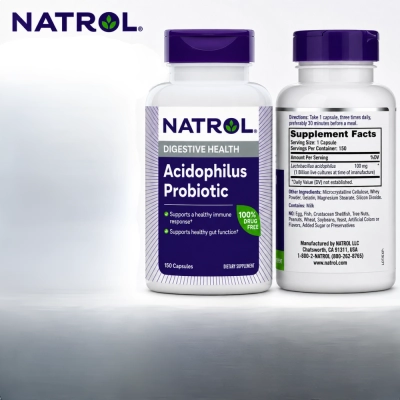 Probiótico Acidófilos 1 Bilhão, 150 Cápsulas, Natrol