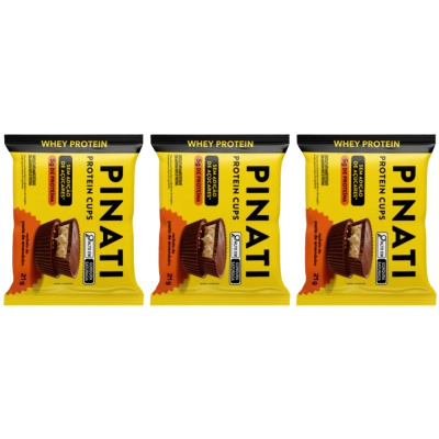 Protein Cups Recheio De Pasta De Amendoim, 3 Unidades 21g Cada, Pinati