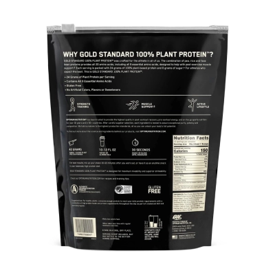 Proteína 100% Plant-Based, 444g, Sabores, Optimum Nutrition