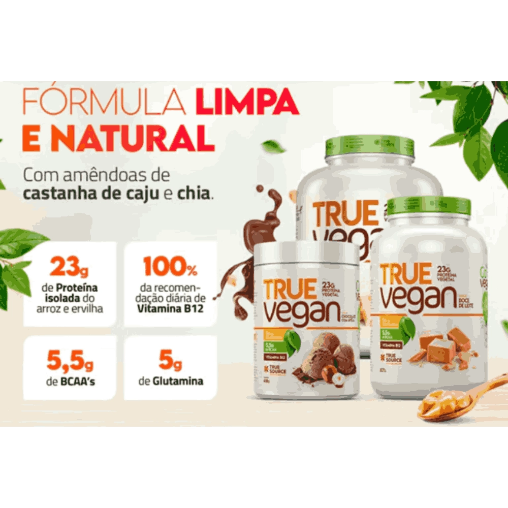 Proteína Vegana, True Vegan, Sabores, 418g, True Source