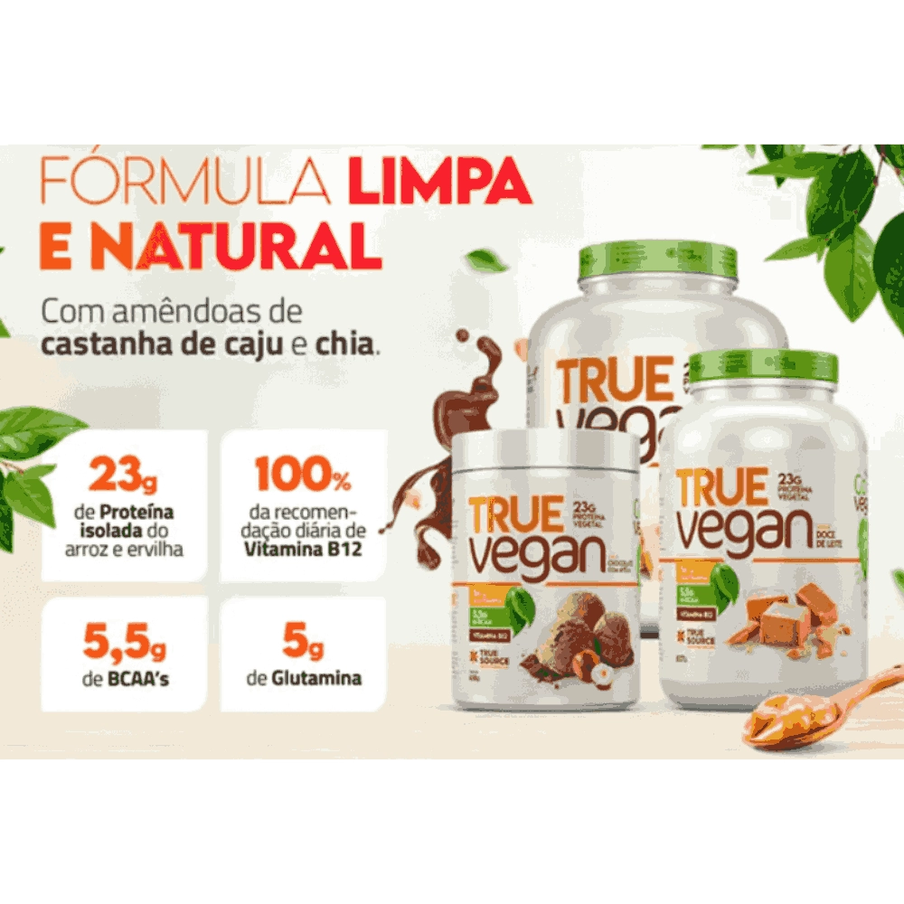 Proteína Vegana, True Vegan, Sabores, 418g, True Source