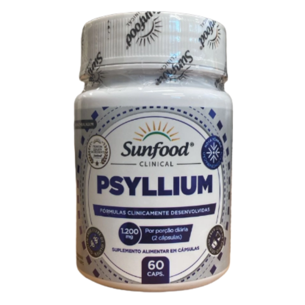 Psyllium 1200 mg, 60 Cápsulas - Sunfood