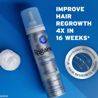 Rogaine Extra Strength, Masculino, 5% solução de minoxidil, 60ml Unidade