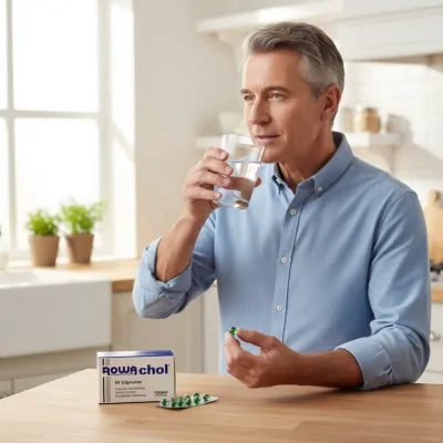 ROWACHOL, Auxilio para Eliminar Pedras na Vesícula, 50 Cápsulas, Rowa