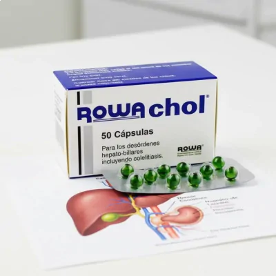 ROWACHOL, Auxilio para Eliminar Pedras na Vesícula, 50 Cápsulas, Rowa