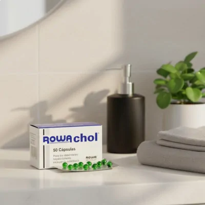 ROWACHOL, Auxilio para Eliminar Pedras na Vesícula, 50 Cápsulas, Rowa