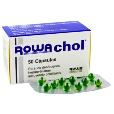 ROWACHOL, Auxilio para Eliminar Pedras na Vesícula, 50 Cápsulas, Rowa