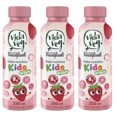 Shake Kids Growth, Vida Veg Sabores, 3 Unidades 250Ml Cada - Trustfuel  