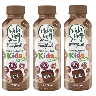 Shake Kids Growth, Vida Veg Sabores, 3 Unidades 250Ml Cada - Trustfuel  