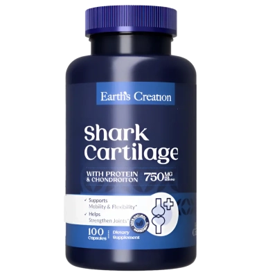 Shark Cartilage 750mg, 100 Cápsulas, Earth's Creation