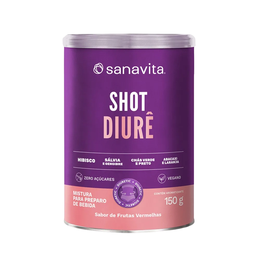 Shot Diurê Sabor Frutas Vermelhas, 150g - Sanavita
