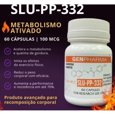 SLU-PP-332 100mcg, Definição Muscular, Energia e Queima de Gordura, 60 Cápsulas, GEN PHARMA