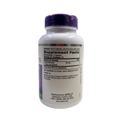 Soy Isoflavonas 50mg, Tratamento para Sintomas da Menopausa, 120 Cápsulas, Natrol