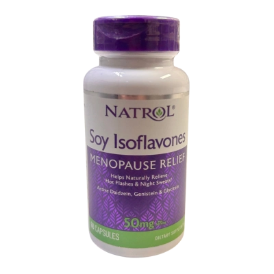 Soy Isoflavonas 50mg, Tratamento para Sintomas da menopausa, 60 cápsulas, Natrol Soy Isoflavonas 50mg, Tratamento para Sintomas da menopausa, 60 cápsulas, Natrol
