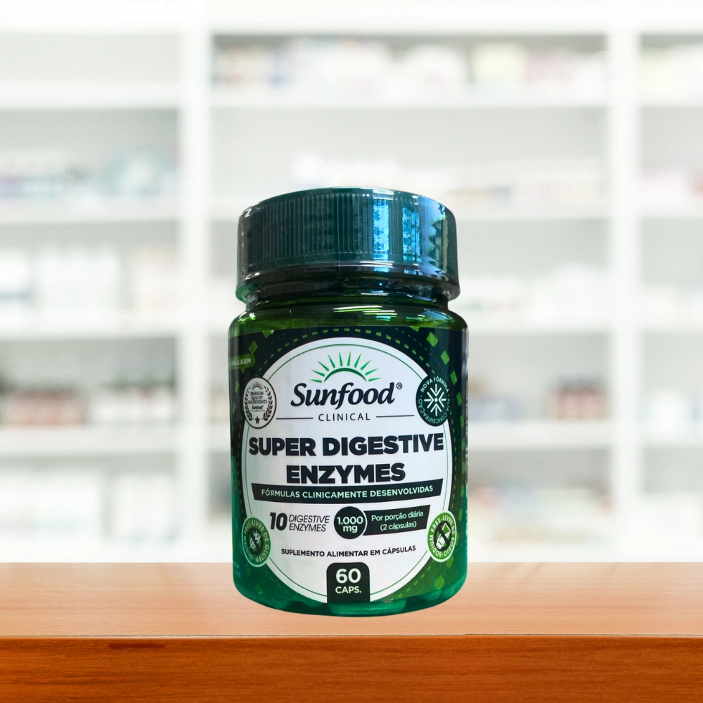 Super Digesyive Enzymes 1000mg 60 Capsulas Sunfood 
