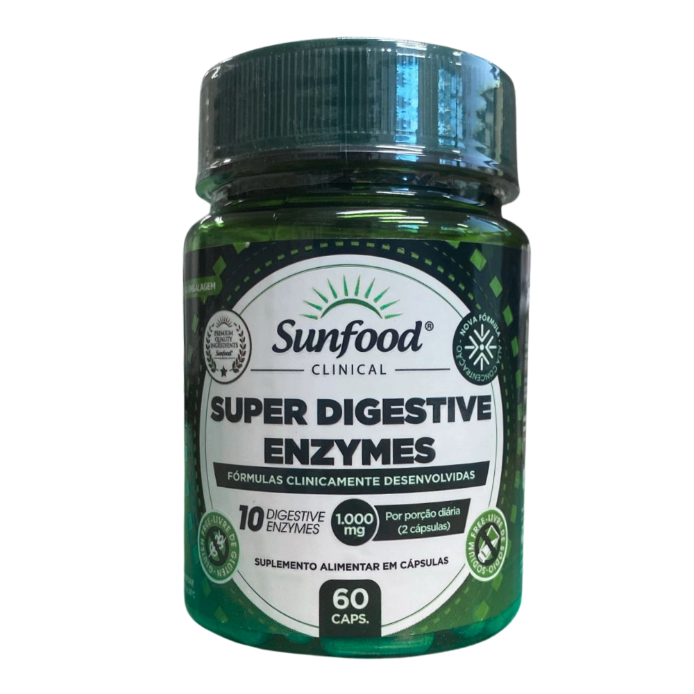 Super Digesyive Enzymes 1000mg 60 Capsulas Sunfood 