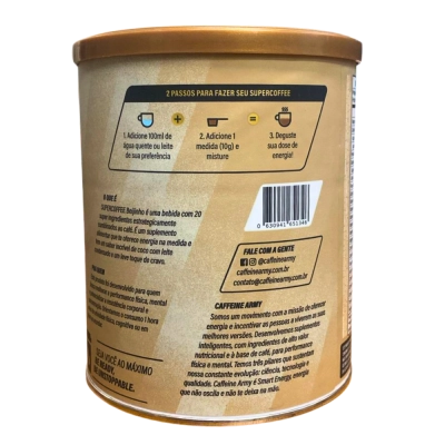 SuperCoffe 3.0 Energia, Foco e Concentração, 220g, Sabor Beijinho - Caffeine Army