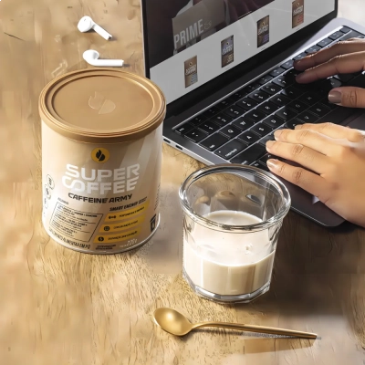 SuperCoffe 3.0 Energia, Foco e Concentração, 220g, Sabor Beijinho - Caffeine Army